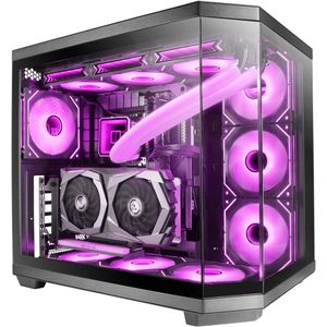 Custom ATX Gaming Behuizing met Verwijderbaar Tempered Glass en Dubbele Zijkamer