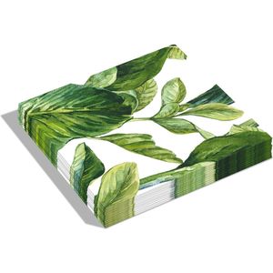 Dutch Design Brand - Dutch Design Napkins - servetten - Groene bladeren - Green Leaves