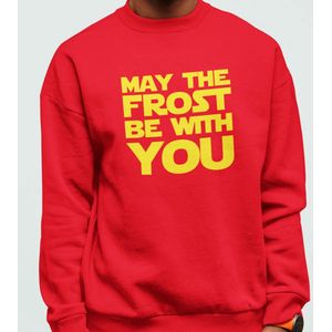 Foute Kerst Trui Rood May The Frost Be With You XS