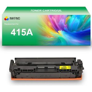 INKFIND 415A (W2032A) Geel tonercartridge compatibel met HP 415A (W2032A) Geel toner cartridge - 1-pack Geel