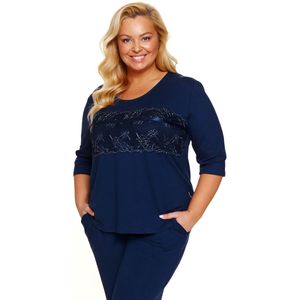 Doctor Nap Dames Pyjama Viscose Plus Size Navy PB.7330 40 / L