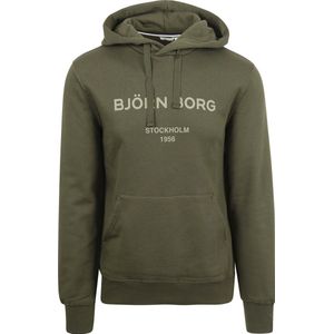 Bjorn Borg - Logo Hoodie Groen - Heren - Maat M - Regular-fit