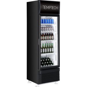 Temptech DC280B1H -  display koelkast , 280 liter, incl verlichte branding