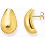 Thomas Sabo - Oorknoppen - Gerecycled Zilver - Geel Goud Verguld - 750/- 18 Karaat