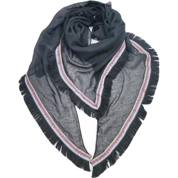 spijsvertering reactie cascade Ibiza style omslagdoek-sjaal met sierrand zwart - Sjaals kopen | Ruime  keuze, lage prijs | beslist.nl