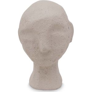 VTwonen - Ecomix Sculptuur Hoofd - Zand /Grijs - 13,5x12,5x20cm
