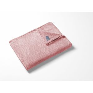 Linnick Flanel Fleece Deken Croco - rosé - 140x200cm - Plaid