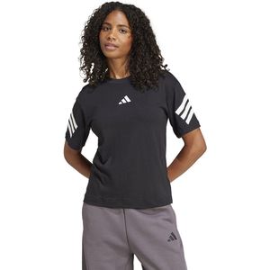 Adidas - Future Icons 3 Stripes - T-shirt - Zwart - Katoen