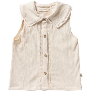 Wavy Collar Blouse | Blouses & tunieken | Beige meisjes | Maat 80 t/m 140 | Your Wishes