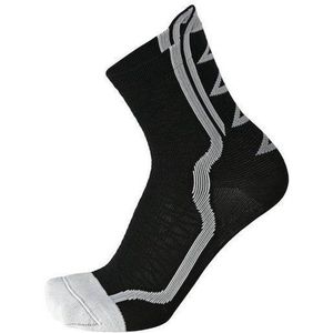 Lightweight extra dry bike sock 15 cm wit zwart M