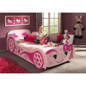 LUCEVI - Carbeds Love Bed + Matras - Roze - 90x200 cm