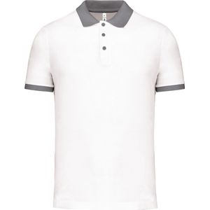 PROACT® Heren-sportpolo PA489 - White / sporty grey - XXL