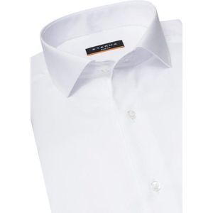 ETERNA slim fit overhemd - niet doorschijnend twill heren overhemd - wit - Strijkvrij - Boordmaat: 44