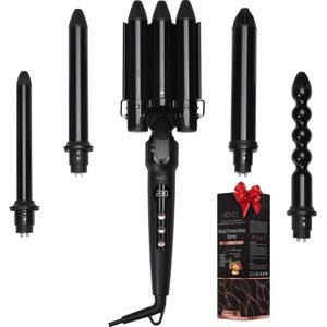 Royce Krultang - Krultang 5 in 1 - Krultang - Wafeltang - Krultangen - Krulborstel - Inclusief Heat Protection Spray