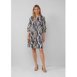 A-lijn Jurken - Korte Poplin Jurk - Met 3/4 Mouwen - Normale Pasvorm