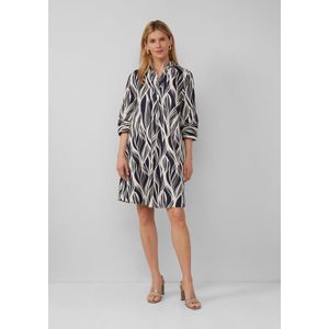 A-lijn Jurken - Korte Poplin Jurk - Met 3/4 Mouwen - Normale Pasvorm