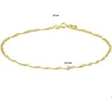 Huiscollectie Armband Goud Singapore 1,2 mm 19 cm