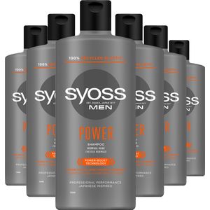SYOSS Men Power Shampoo 6x 440 ml - Grootverpakking