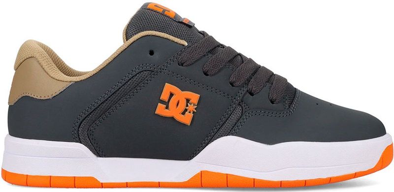 DC Shoes - Central - Sneakers - Grey/Bruin/Oranje - Vetersluiting - Leer