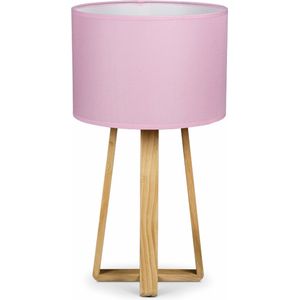 Lanterfant® Lamp Femke - Houten frame - Staande lamp - Soft Pink