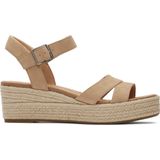 Toms - Audrey - Sandalen - Camel - Met Sleehak