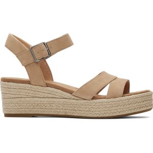 Toms - Audrey - Sandalen - Camel - Met Sleehak
