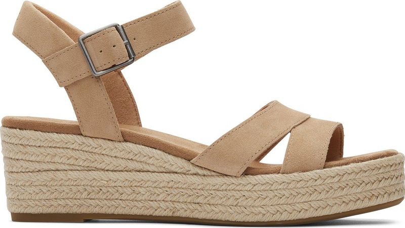 Toms - Audrey - Sandalen - Camel - Met Sleehak