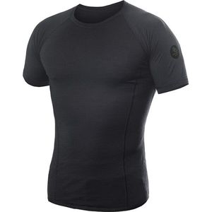Sensor - Baselayer - T-Shirt - Korte Mouw - Air Tee - Merino - Thermoshirt - Wintersport - Outdoor - Heren - Zwart - Small