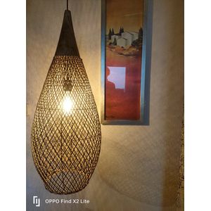 Hanglamp Tropi Design Rotan lamp woonkamer Slaapkamer 70 x 30 cm