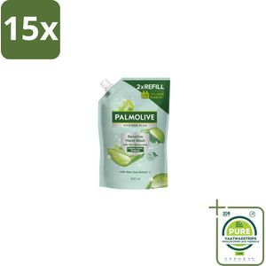 15 x Palmolive – Handzeep Navulling – Hygiene Plus Sensitive Antibacterieel – 500 ml - Grootverpakking - Handzeepnavulling - Antibacterieel - Hygiëne - Keukenhygiëne - Anti-geur