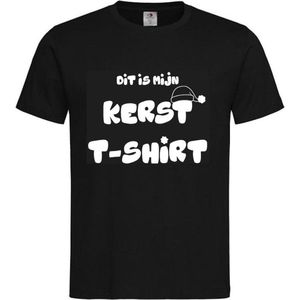 T-shirt Unisex Volwassenen Kerst Kerstmis Bier Man Grappig Tekst Dit is mijn kerst t-shirt Op Voorkant | korte mouw | Zwart/Wit | maat XXL