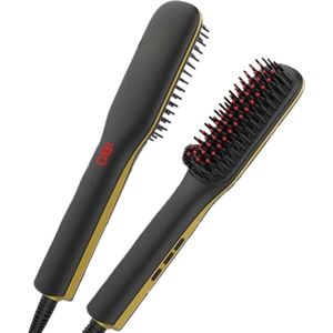 White-Label® Baard Stijltang - Stijlborstel - Styler - Zwart en Geel