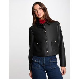 Kort kunstleer Jasje 251-Gkiss Zwart