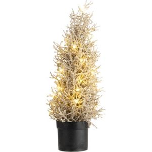 Kerstboom 25 LED Lights glitter champagne 15x15xH43 cm kunststof Excl. 3 AAA batterijen