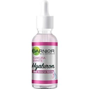 GARNIER Sakura White Hyaluronzuur Booster Hydraterende Serum 30 ml Sakura Glow 30x Verstevigende Huid Fijne Lijntjes Gezichtsverzorging Geschikt voor alle huidtypen en dermatologisch getest