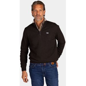 NZA - Bruine katoenen half zip sweater