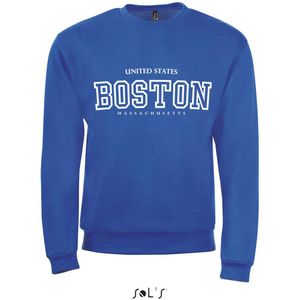 Sweatshirt 2-200 Boston-Massachusetss - Blauw, M
