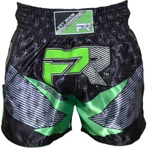 PunchR Evoke Muay Thai Kickboks Broek Zwart Groen - L