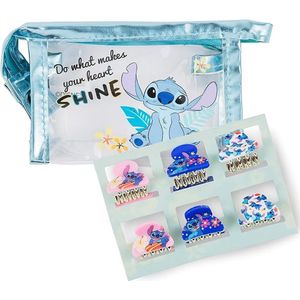 Disney - Lilo & Stitch - Cosmetica Pouch - Haarklemmen - Set van 6