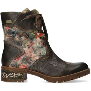 Laura Vita - Veterlaarsjes - Donkerbruin - Imitatieleder