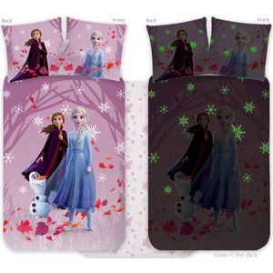 Frozen - Peuterdekbedovertrek Glow in the Dark - Katoen
