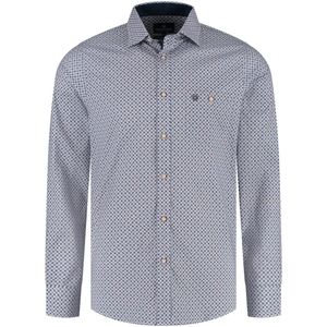 Fellows United Shirt lange mouw mini print s Rust (52.6557 - 152)