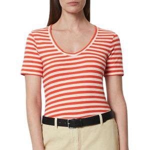 Marc O'Polo Striped V-neck T-shirt Vrouwen - Maat M
