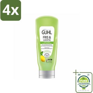 Guhl - Conditioner - Fris & Luchtig - 200 ml - Voordeelverpakking - 4 stuks - Haar conditioner - Conditioner voor fijn haar