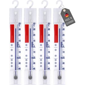 4 stuks koelkastthermometers - analoge thermometer set voor vriezer en koelkast