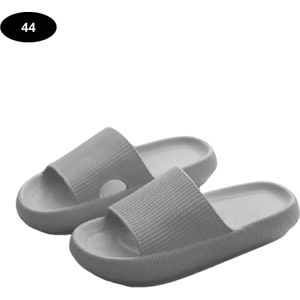 Nivard Badslippers Dames & Heren - Comfortabel - Flip Flops - Sauna - Zomer - Grijs - Maat 44