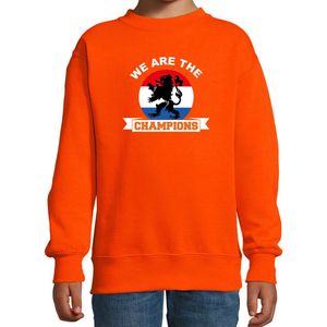 Oranje fan sweater voor kinderen - we are the champions - Holland / Nederland supporter - EK/ WK trui / outfit 130/140 (9-10 jaar)