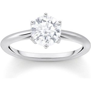 Thomas Sabo Ring - Wit - Briljant Geslepen - Gerecycled 925 Sterling Zilver - Zirkonia