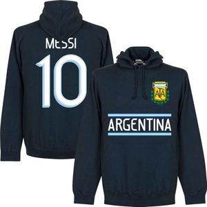 Argentinië Messi 10 Team Hoodie - Navy - XXXL