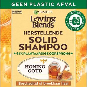 Garnier - Loving Blends Solid Shampoo - Honing Goud - 12 stuks - Voor Beschadigd of Breekbaar Haar